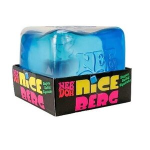 NeeDoh Nice Berg, Satisfying Square Shaped Sensory Toy, Blue, Children Ages 3+